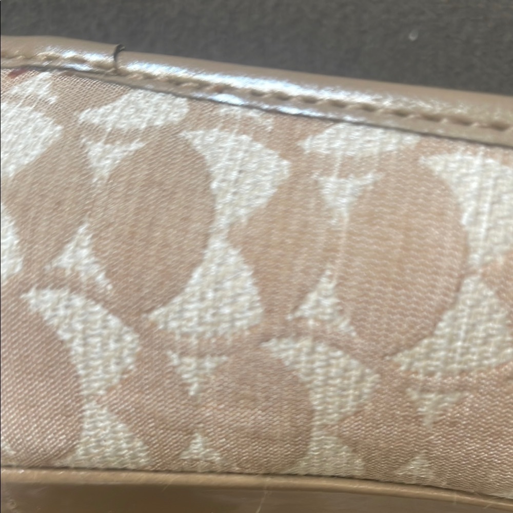 Anne Klein Taupe Peep-Toe Bow Kitten Heels Womens 6 Classic Preppy Girly - Picture 9 of 12